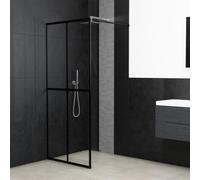 CIOURSTO Schermata della Doccia - Vetro Temperato da 5 Mm, Doccia Pannello da Bagno, Larghezza Regolabile, con Bar di Supporto in Acciaio Inossidabile, per Decorazioni per (80 x 195 cm)