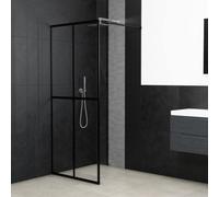 CIOURSTO Schermata della Doccia - Vetro Temperato da 5 Mm, Doccia Pannello da Bagno, Larghezza Regolabile, con Bar di Supporto in Acciaio Inossidabile, per Decorazioni per (100 x 195 cm)