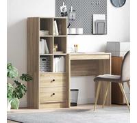 CIOURSTO Scrivania con Portaoggetti con Cassetto 2 Pezzi, MDF, Scrivania da Ufficio, Design Rettangolare, Spazio di Archiviazione Moderno, Scrittura Efficiente per la Casa (70 x 40 cm)