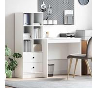 CIOURSTO Scrivania con Portaoggetti con Cassetto 2 Pezzi, MDF, Scrivania da Ufficio, Design Rettangolare, Spazio di Archiviazione Moderno, Scrittura Efficiente per la Casa (80 x 50 cm)