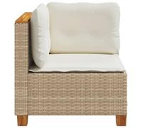 CIOURSTO Set di Mobili da Giardino in Rattan, Divano Angolare Modulare con Cuscini di Seduta, Set di Sedute da Esterno Resistente Alle (1x angolo (senza intaglio))