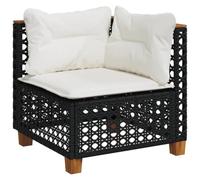 CIOURSTO Set di Mobili da Giardino in Rattan, Divano Angolare Modulare con Cuscini di Seduta, Set di Sedute da Esterno Resistente Alle (1x angolo (con intaglio))