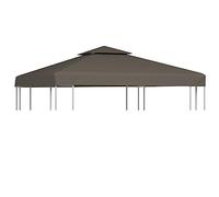 CIOURSTO Sostituzione Copertura per Gazebo, Tessuto Impermeabile, Gazebo a 2 Livelli con Foro di Drenaggio e Chiusure a Strappo (3 x 3 mt)