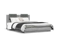 CIOURSTO Struttura Letto King Size con Illuminazione a LED RGB e Robuste Doghe in Compensato - Base Contemporanea in Legno Ingegnerizzato, Confortevole Arredamento (120 x 200 cm)