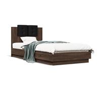 CIOURSTO Struttura Letto King Size con Illuminazione a LED RGB e Robuste Doghe in Compensato - Base Contemporanea in Legno Ingegnerizzato, Confortevole Arredamento (100 x 200 cm)