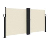 CIOURSTO Tenda Laterale Retrattile, Tessuto in Poliestere e Struttura in Acciaio, Schermo Retrattile per Patio, Giardino, Balcone o Ufficio, Acqua e Raggi UV (120 x 1000 cm)