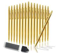 CIOUYAOS 15 penne a sfera dorate elegante, penne biro particolari in metallo nero, retrattili dorate 1,0 mm per studenti, insegnanti, regali aziendali, matrimonio