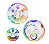 CIOUYAOS 3 pezzi di ruota dei colori, cerchio di itten,colore Wheel, Diametro creativo Guide alla miscelazione dei colori, Impermeabile Arte Strumento didattico per Pittura