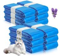 CIOXSOIO 12 Pezzi Ricarica Mangiapannolini, 4.5m Sacchetti Lettiera Gatto Ispessita Antiodore, Compatibile con Litter Genie LittyCat LitterLocker