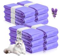 CIOXSOIO 12 Pezzi Ricarica Mangiapannolini, 4.5m Sacchetti Lettiera Gatto Ispessita Antiodore, Compatibile con Litter Genie LittyCat LitterLocker