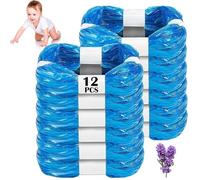CIOXSOIO 12 Pezzi Ricarica Mangiapannolini, 4.5M Sacchetti Mangiapannolini Antiodore Profumate, Compatibile con Maialino Foppapedretti, Angelcare, Tommee Tippee, Twist & Click, LitterLocker