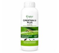 Cipertrin 10 Plus Copyr 1 L - Insetticida Concentrato Emulsionabile a Rapido Effetto Abbattente contro Zanzara Tigre, Insetti Striscianti e Volanti