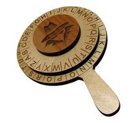 Cipher Wheel - Codice segreto da tavolo, anello di decrittazione puzzle rotante con rotazione e funzione di di pensiero logico, ideale per giochi investigativi