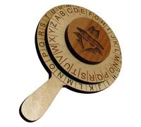 Cipher Wheel Kids - Ruota puzzle di decodifica da 15 cm, anello con codice segreto in legno, gadget creativo, giocattolo per giochi di festa, apprendimento e educativo