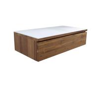 CIPI Consolle TEAK&WHITE in Natural Acrilic Stone Hi-Macs e Teak Burma arredo