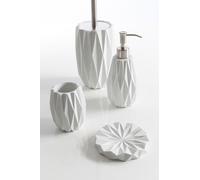 CIPI Set GEO WHITE da 4 pezzi resina pigmentata, metallo inox forme geometriche
