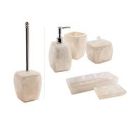 CIPI Set PERLA 6 pezzi in resina e madreperla variegata accessori per il bagno