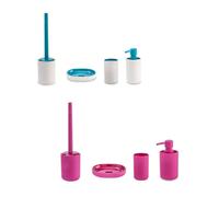 CIPI Set TRUE COLOR da 4 pezzi in resina colorata soft touch vari colori bagno