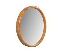 CIPI THEROUND specchio tondo Ø 100 cm cornice in teak lucidato 10 cm di spessore