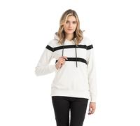 Cipo & Baxx Felpa da donna con cappuccio - Elegante felpa con cappuccio e tasca a marsupio, comoda felpa per il tempo libero, la vita quotidiana e lo streetwear, Wl364 ecru, S