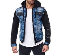 Cipo & Baxx Giacca di jeans da uomo CJ154-bans Blu XXL