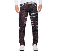 Cipo & Baxx Jeans da Uomo CD636-bans Bordeaux W32/L34