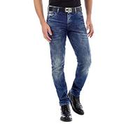 Cipo & Baxx Jeans da uomo Regular Fit, pantaloni in denim, per il tempo libero, colore blu Blu 30W x 32L