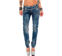 Cipo & Baxx Jeans Donna Cargo con Dettagli Colorati | Jeans da donna con dettagli cargo e tocchi di colore, ideali per look casual, tempo libero e outfit urban