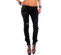 Cipo & Baxx Jeans Donna Cargo con Dettagli Colorati | Jeans da donna con dettagli cargo e tocchi di colore, ideali per look casual, tempo libero e outfit urban