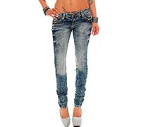 Cipo & Baxx Jeans Donna Cargo con Dettagli Colorati | Jeans da donna con dettagli cargo e tocchi di colore, ideali per look casual, tempo libero e outfit urban