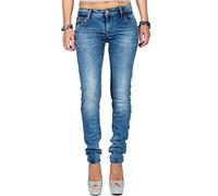 Cipo & Baxx Jeans Donna Cargo con Dettagli Colorati | Jeans da donna con dettagli cargo e tocchi di colore, ideali per look casual, tempo libero e outfit urban