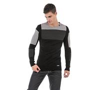 Cipo & Baxx Maglione da uomo della serie: elegante maglione dal design moderno con alto perfetto per il tempo libero, la vita quotidiana e per abbigliamento streetwear, Cp247 Nero Antracite, XXL