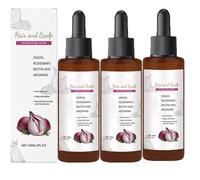 Cipolla biotina e olio di rosmarino per la crescita dei capelli, olio di cipolla, non grasso, formulazione nutriente leggera, per uomini e donne. (3 pezzi)