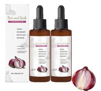 Cipolla biotina e olio di rosmarino per la crescita dei capelli, olio di cipolla, non grasso, formulazione nutriente leggera, per uomini e donne. (2 pezzi)