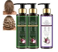 Cipolla Biotina Idrosol & Rosmarino Shampoo e Balsamo Set, Nutriente & Shampoo Lucido Capelli e Balsamo, Liscio, Ammorbidente & Volumizzante Cura dei Capelli, Delicata Cura Quotidiana per (3pcs)