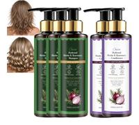 Cipolla Biotina Idrosol & Rosmarino Shampoo e Balsamo Set, Nutriente & Shampoo Lucido Capelli e Balsamo, Liscio, Ammorbidente & Volumizzante Cura dei Capelli, Delicata Cura Quotidiana per (5pcs)