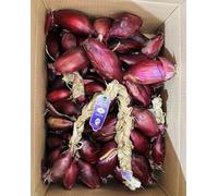 Cipolla Rossa di Tropea Calabria IGP in Treccia - Dolce e Perfetta anche da Cruda - Prodotto Artigianale e Naturale - Val D'Esaro (8000 g)