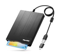 CIpotZIZ Lettore di floppy disk esterno da 3,5 pollici, USB A&C, unità floppy disk 3 1/2, convertitore/lettore/lettore/trasferimento per laptop desktop PC compatibile con Windows 11/10 (texture
