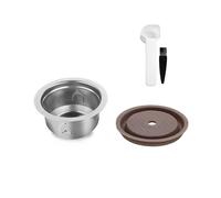 Cippe per Caffè Espresso Riutilizzabili per Vertuo /Next/, Capsule di Caffè Ricaricabili con Tappo In Silicone, Cucchiaino e