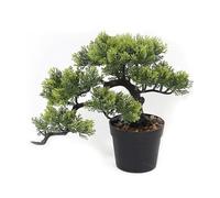 Cipresso artificiale Bonsai, pianta in vaso realistica, per interni ed esterni, albero di simulazione decorativo, larghezza 28 cm, piante artificiali sempreverdi come reali per casa, balcone e ufficio