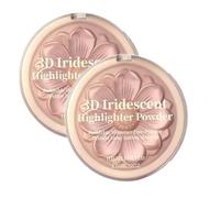 Cipria illuminante - 3,5 g Cosmetico illuminante, glitterato con design floreale, per contouring viso e corpo