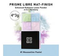 Cipria Libera Prisma Finitura Opaca e Radiosità Potenziata - 4 in 1 Armonia #1 Mussolina Pastello 0.42 Oz./4x3g