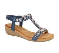 Cipriata Lia Sandali Donna Gioiello Casual Spiaggia Blu Slip On