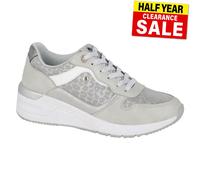 Cipriata Novelia Sneakers Casual Da Donna Allacciate Argento PU/Mesh