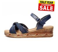 Cipriata Sarina Donna Estate Zeppa Tacco Moda Sandali Navy