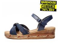 Cipriata Sarina Donna Estate Zeppa Tacco Moda Sandali Navy