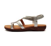 Cipriata Serpent Sandali Fashion Slingback Donna Argento Caviglia Gioiello