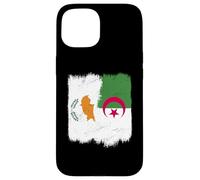 Cipro Algeria Mezza bandiera Cipro Algeria patrimonio algerino Custodia per iPhone 15