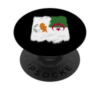 Cipro Algeria Mezza bandiera Cipro Algeria patrimonio algerino PopSockets PopGrip Adesivo