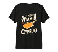 Cipro all I Need Is Vitamin Cyprus Bandiera L'isola di Cipro Maglietta Premium
